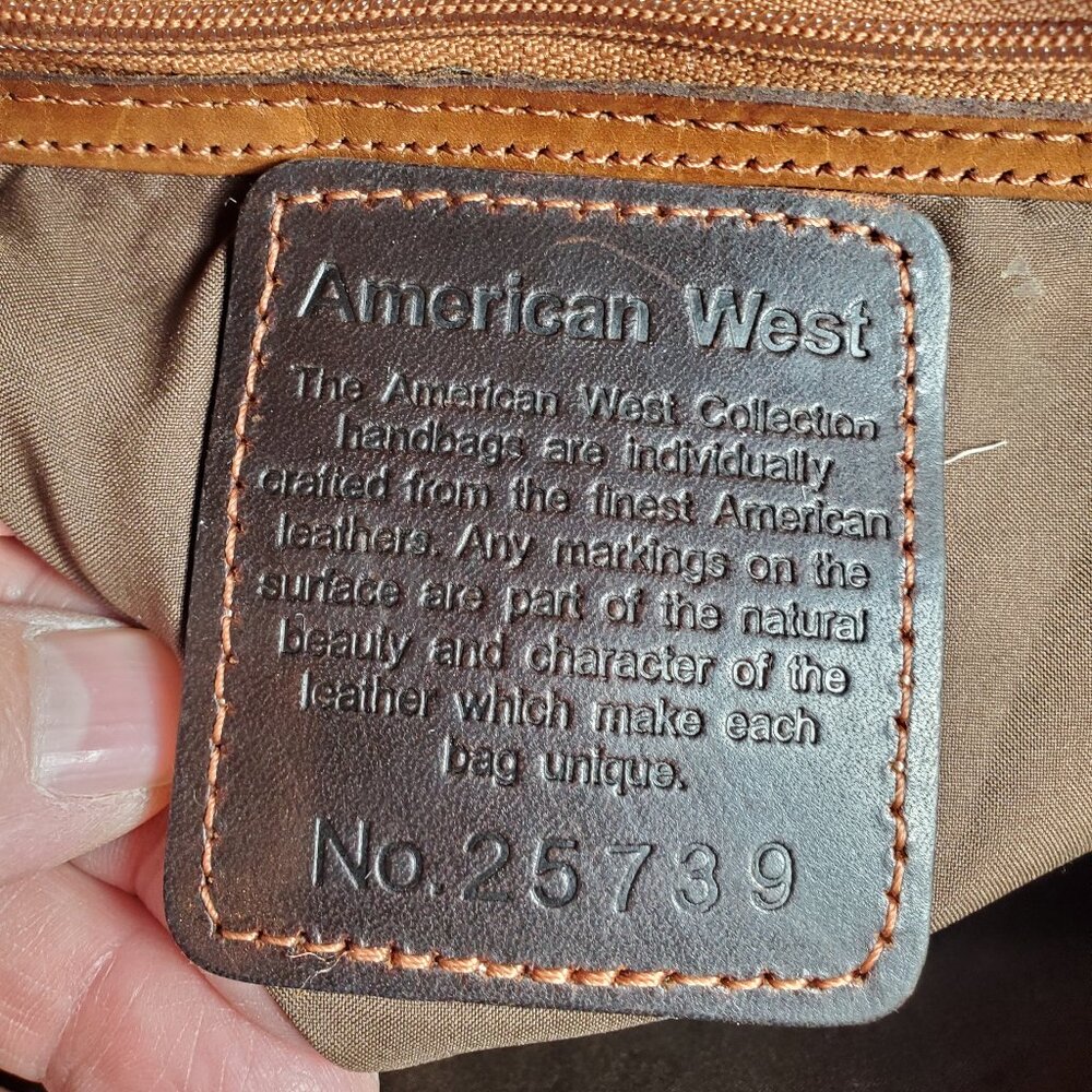 American West Tooled Leather Shoulder Bag - Picture 9 of 15